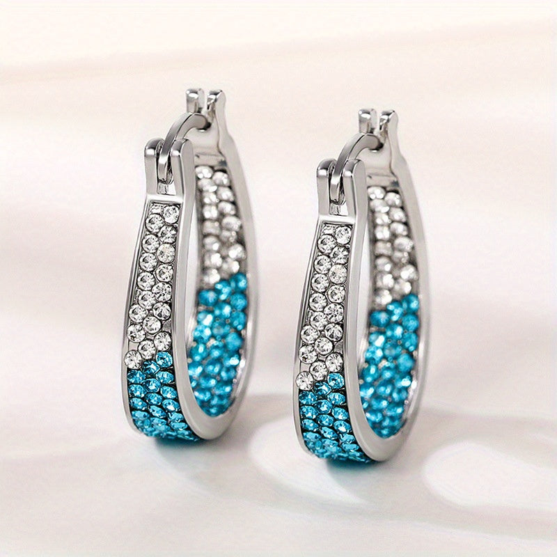 Multicolor Zircon Horseshoe Earrings Wedding Party Accessories