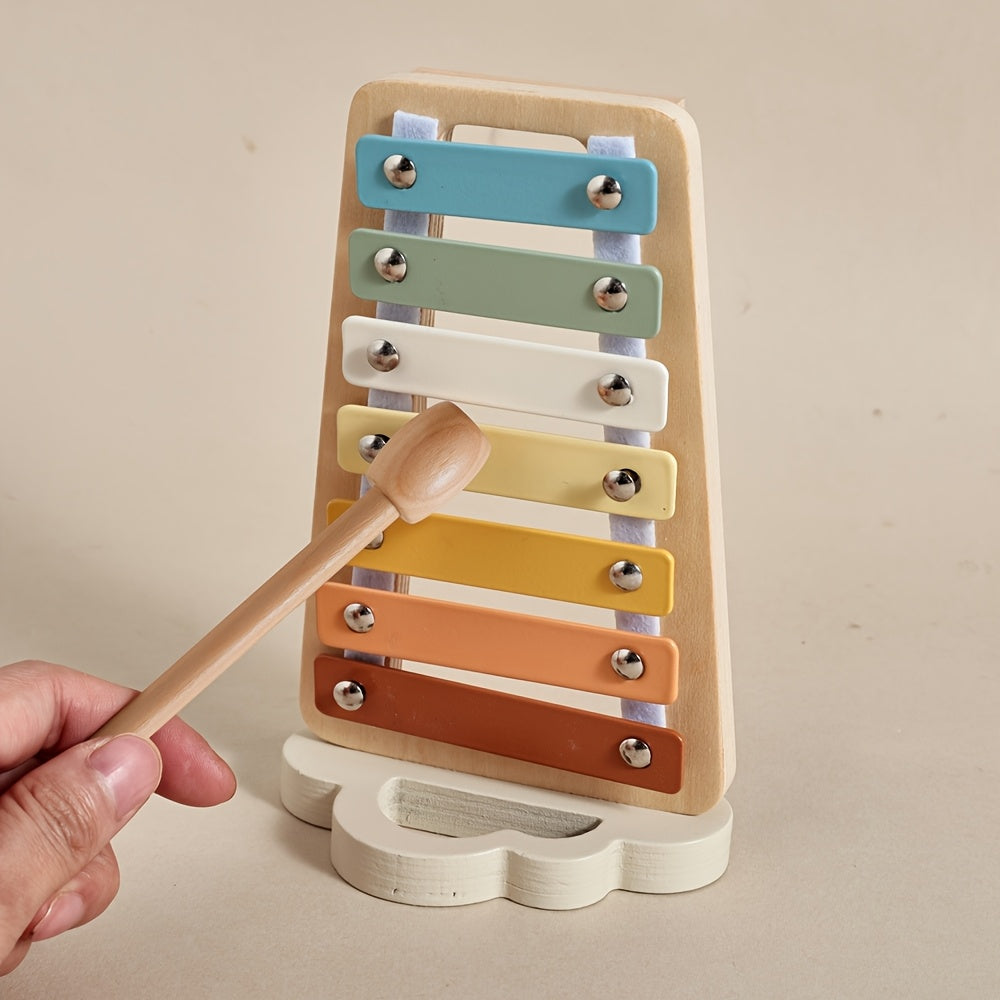 Wooden Cloud Rattle Toy Sensory Training Musical Instrument for Kids