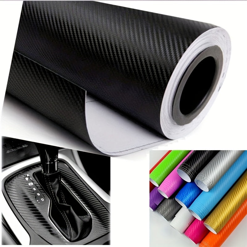 30x127cm 3D Carbon Fiber Vinyl Film Car Stickers Waterproof DIY Wrap