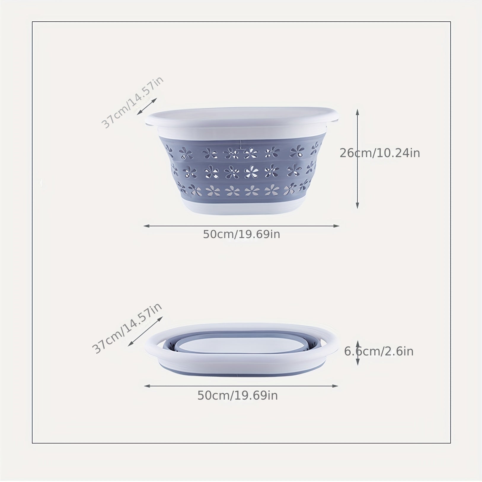 Folding Storage Basket Dirty Clothes Laundry Basket 17L