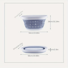 Folding Storage Basket Dirty Clothes Laundry Basket 17L