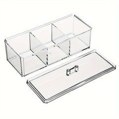 Cotton Swab Storage Box With Lid Transparent Cosmetics Storage