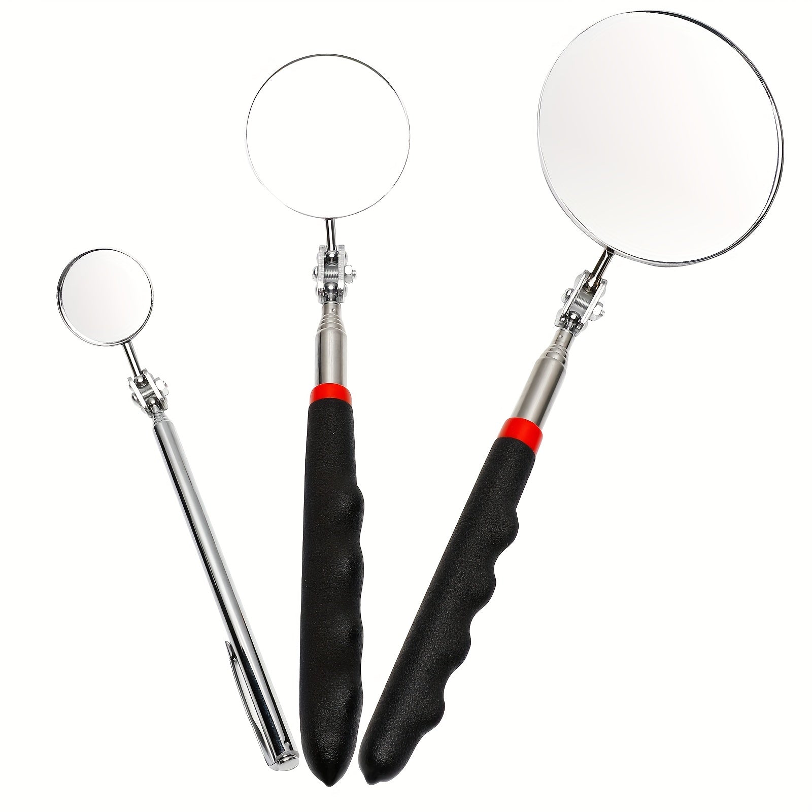 3pcs Telescoping Inspection Mirror Set Automotive Beauty Precision Work