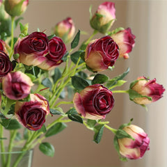 Artificial Rose With 7 Heads Bulk Bouquets Real Touch Faux Flowers
