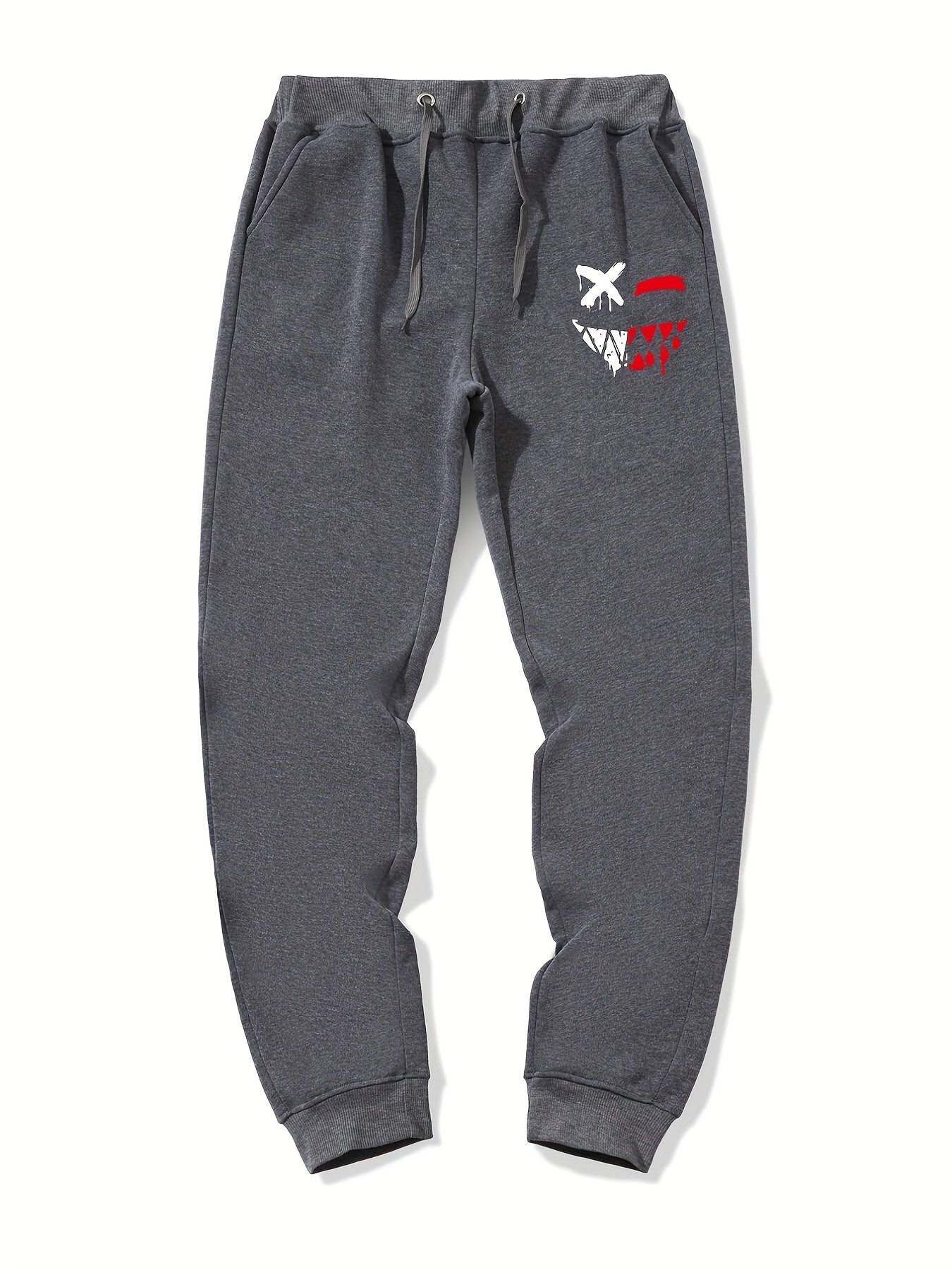 Grinning Face Pattern Casual Joggers Men s Sweatpants