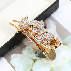 Flower Hair Clips Rhinestone Inlaid Hair Claw