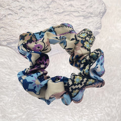 Boho Flower Print Hair Tie Elastic Ponytail Holder Women Girls Accessories