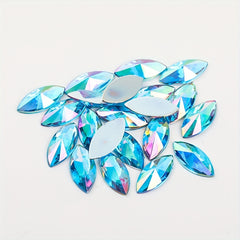 30pcs Colorful Horse Eye Rhinestone Charms for DIY Jewelry Making