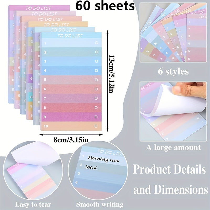 1 Pack 60 Sheets To Do List Notes Daily Checklist Undated Memo Note Organizers