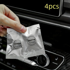 4pcs Car Fragrance Tablets Car Air Freshener Replacement In Car Air Vent Solid P