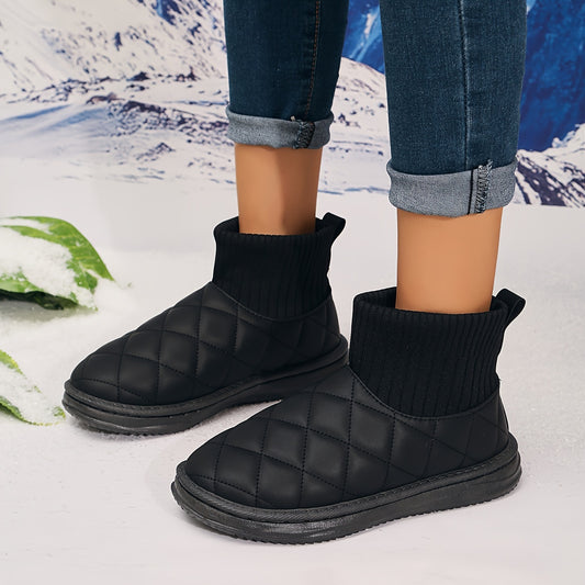 Women's Quilted Winter Snow Boots Anti-slip Ankle Boots