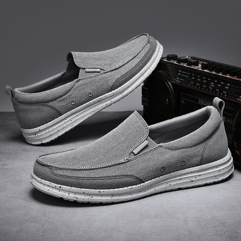 Men's Canvas Loafer Shoes Casual Slip On Lightweight Walking Sneakers