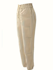  High Rise Jogger Trousers With Pockets