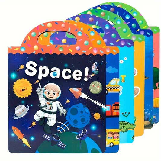 Reusable Sticker Books Dinosaurs Animals Vehicles Educational Toys