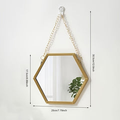 Decorative Wall Mirror with Chain for Bathroom Bedroom Living Room