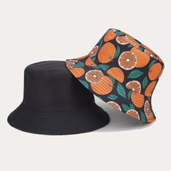 Orange Fruit Double Sided Reversible Bucket Hat