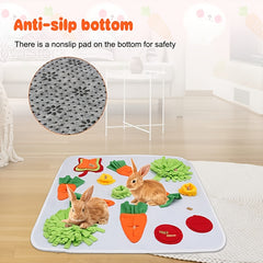 Interactive Rabbit Sniffing Pad Toy Feeding Mat