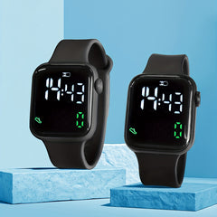 2pcs Girls Teens Pedometer LED Sports Watch