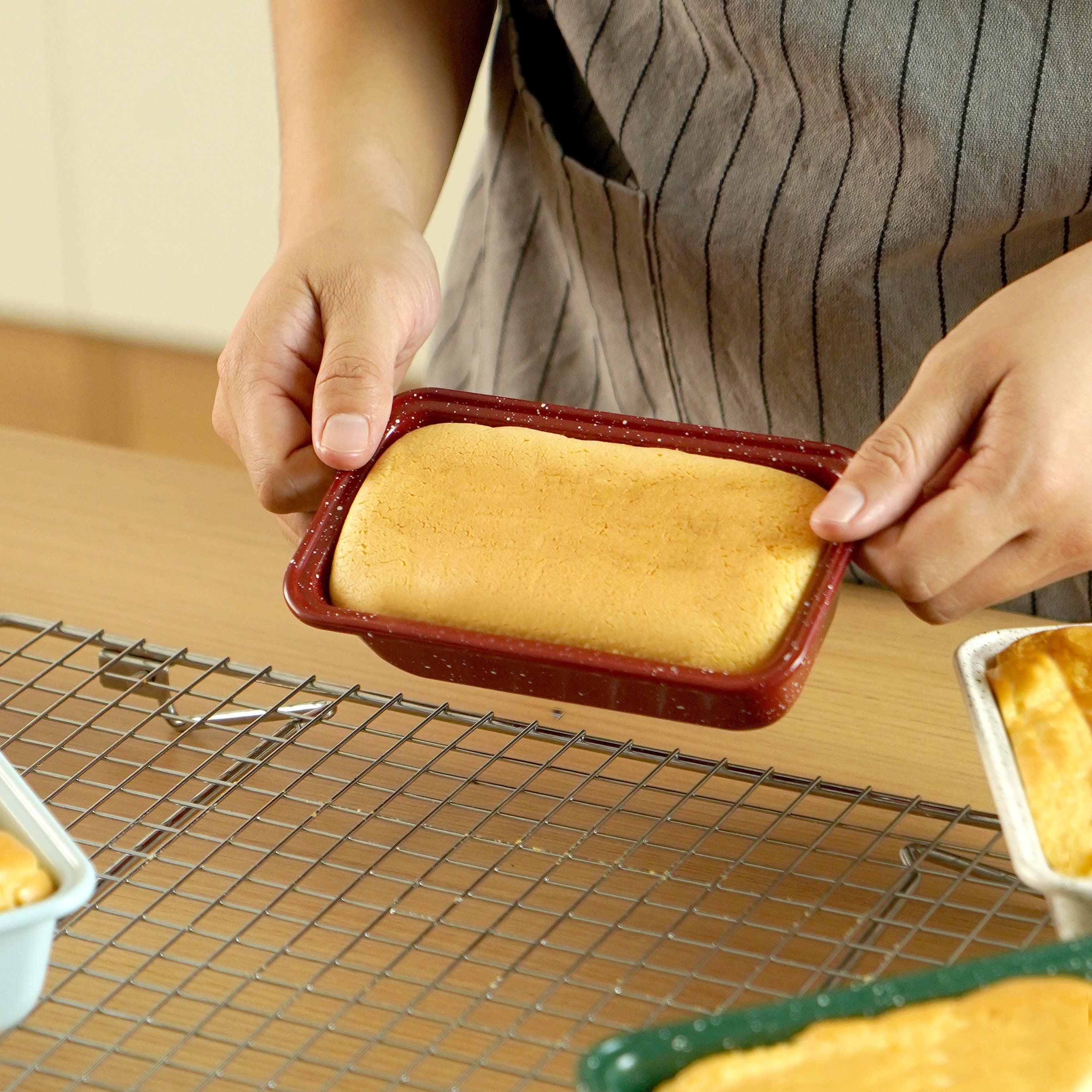 Nonstick Extra Small Bakeware Set with Toast Mold & Silicone Rolling Baking Tool