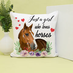 Horse Decorative Throw Pillow Covers for Girls