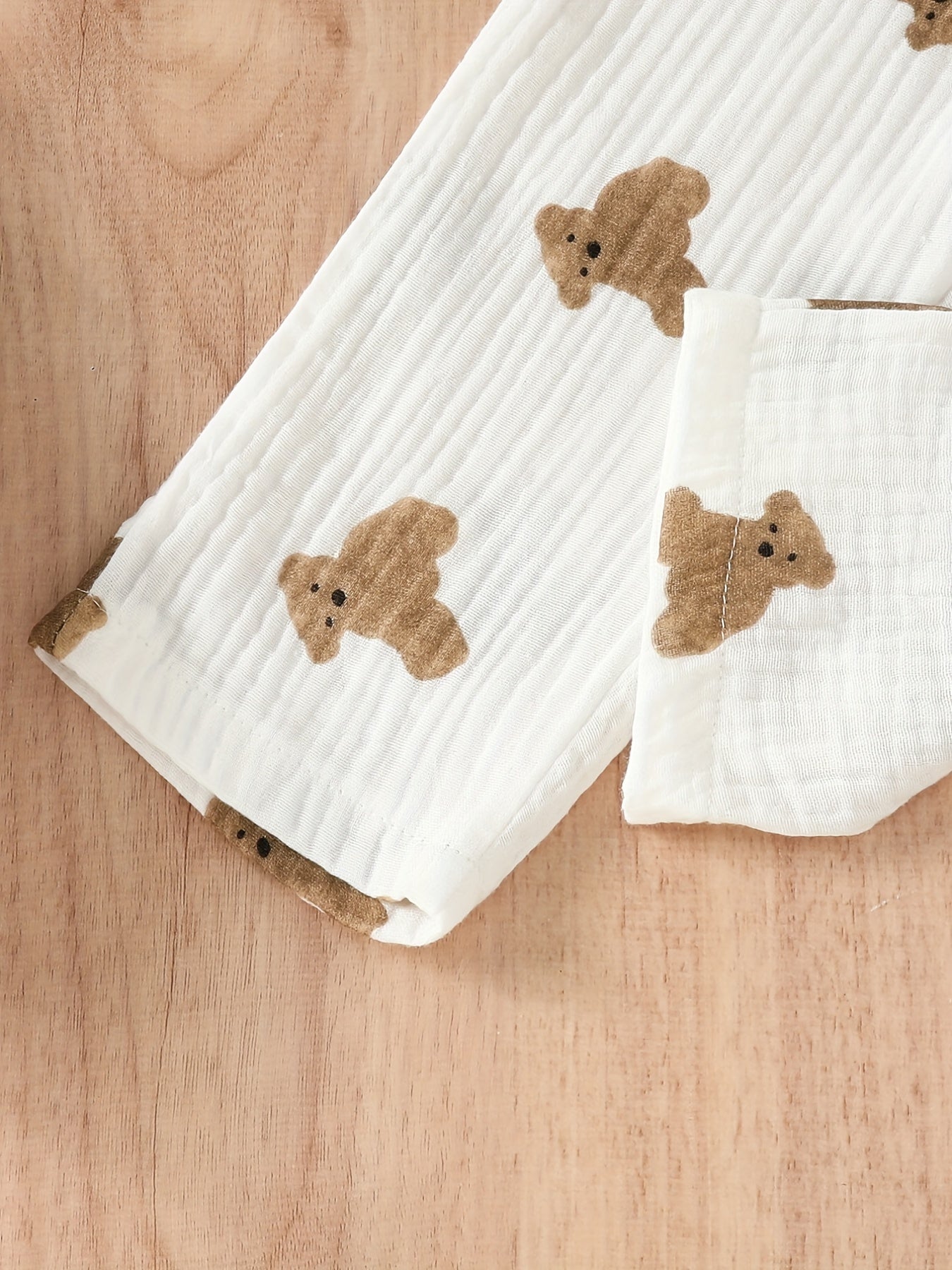 Cotton Bear Cartoon Gauze Pajamas Set for Babies