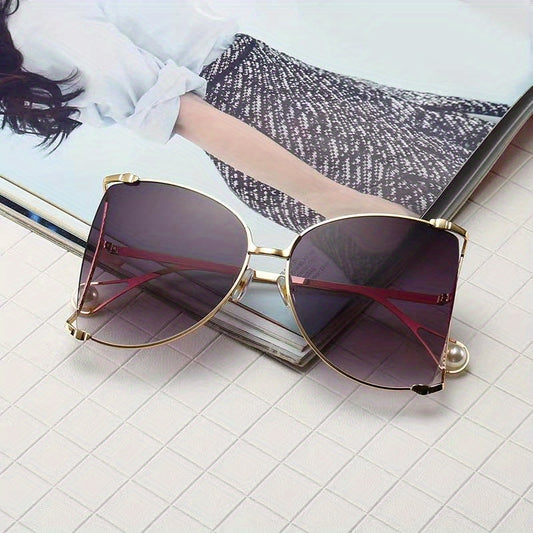Oversized Butterfly Hollow Sun Glasses Women Y2K Gradient Metal Glasses