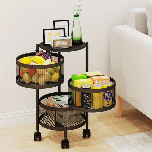 1pc Snack Cart Bedroom Storage Box Mobile Storage Cart Room Decor
