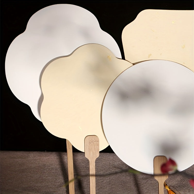 DIY Blank Fan for Painting Children's Watercolor Painting Fan