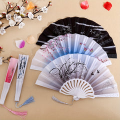 Chinese Style Women's Fan Summer Portable Folding Fan Vintage Costume Dance Fan