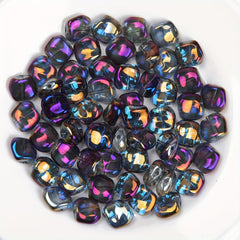 30pcs 11mm AB Glass Beads Irregular Flat Earrings Charms for DIY Jewelry Making