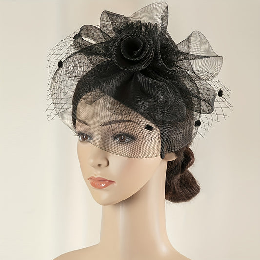 Women Flower Headband Head Piece Bridal Hat Wedding Derby Church Accessories