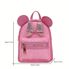 Children's Sequin Bow Ears Backpack