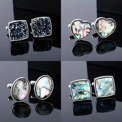 Alloy Cufflinks Gradient Shell Metal Studs For Men