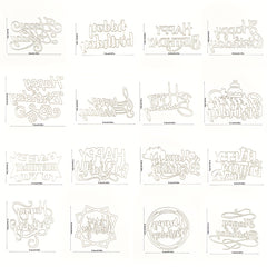 English Artistic Happy Birthday Phrase Metal Cutting Dies