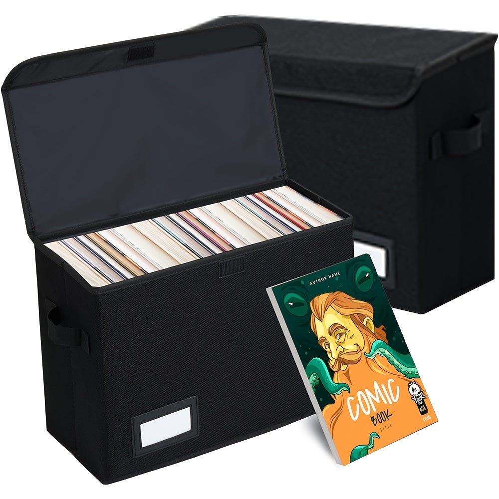 2pcs Comic Book Storage Boxes Oxford Cloth Foldable Book Box
