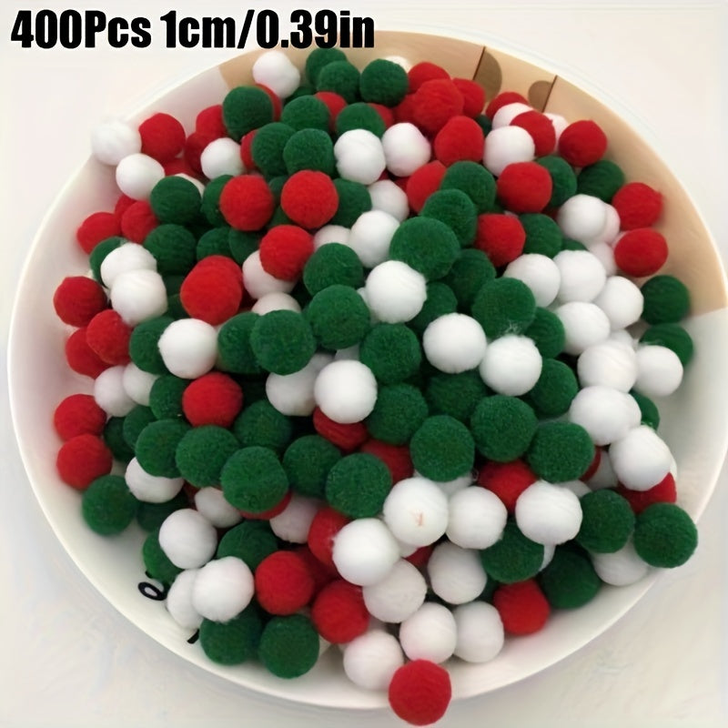 200 Mixed Christmas Pom Poms Craft Balls for DIY Decorations