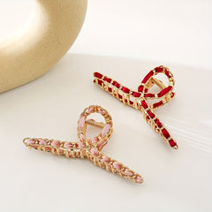 Metal Chain Hair Claw Clips Golden Non Slip Strong Grip Jaw Clip Thick Hair