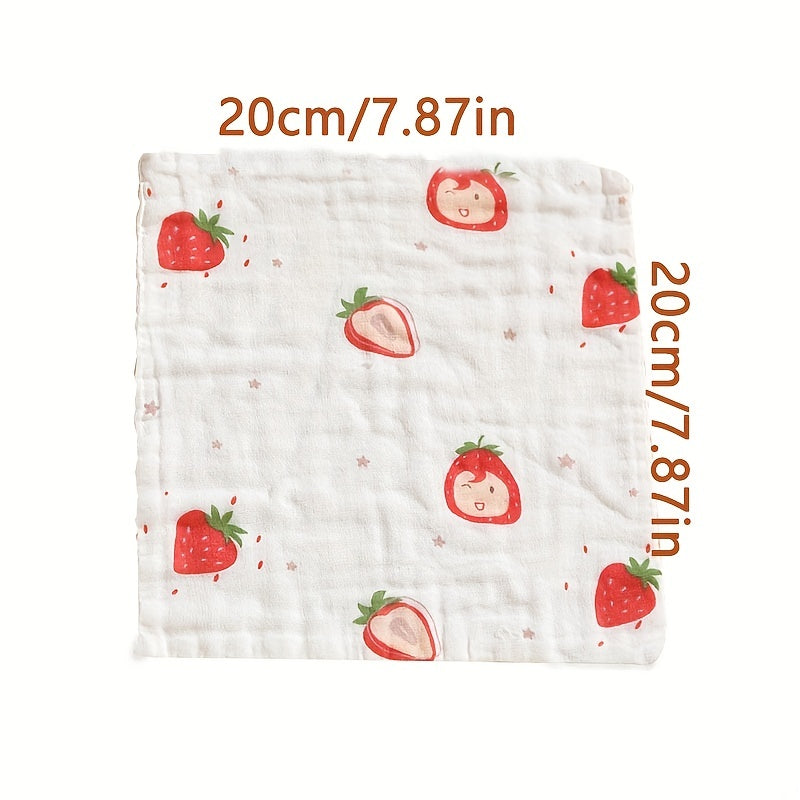 6-Layer High Density Baby Gauze Handkerchief Towel with Embroidered Bubble Gauze