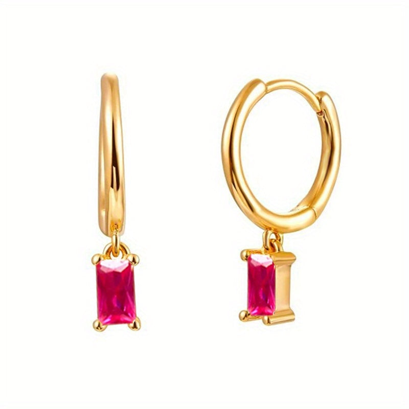 Colorful Drop Earrings 24K Plated Copper Earrings