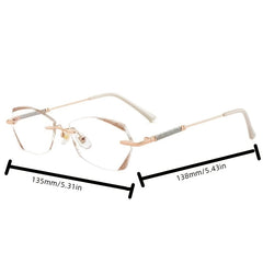 Light Blocking Rimless Reading Glasses for Women Unisex