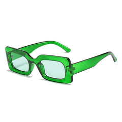 Rectangular Women Sunglasses Transparent Colorful Outdoor Eyewear