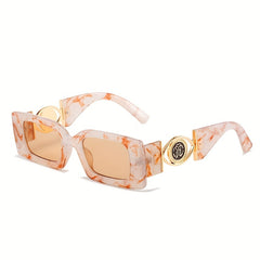 Y2K Rectangle Sunglasses Retro UV400 Sun Shades for Vacation Travel