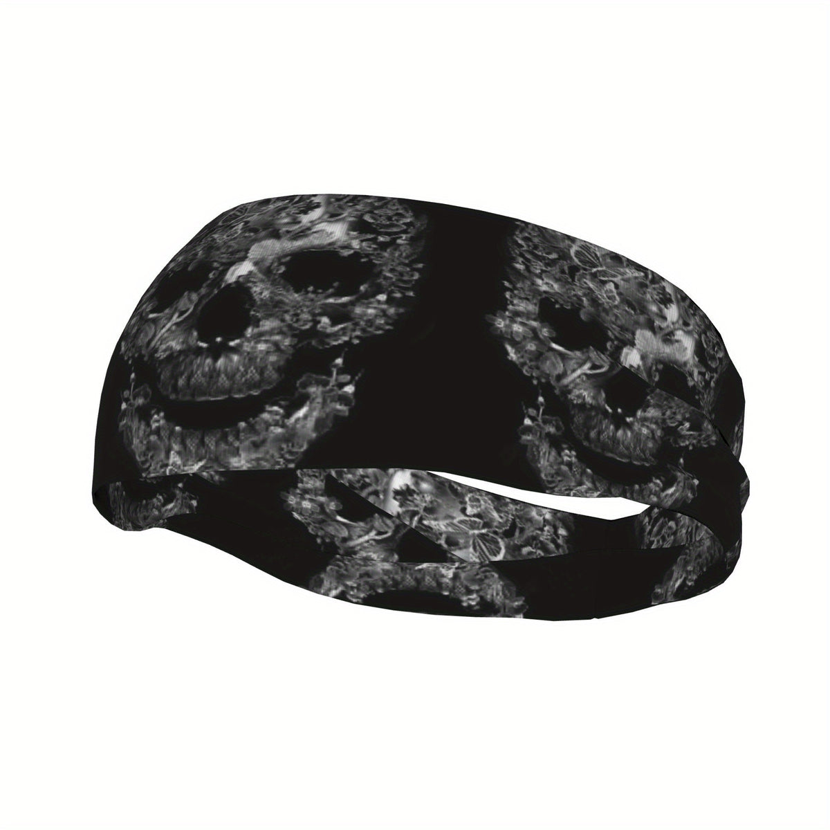 Scary Skull Sports Headband Sweat Wicking Stretchy & Breathable Polyester