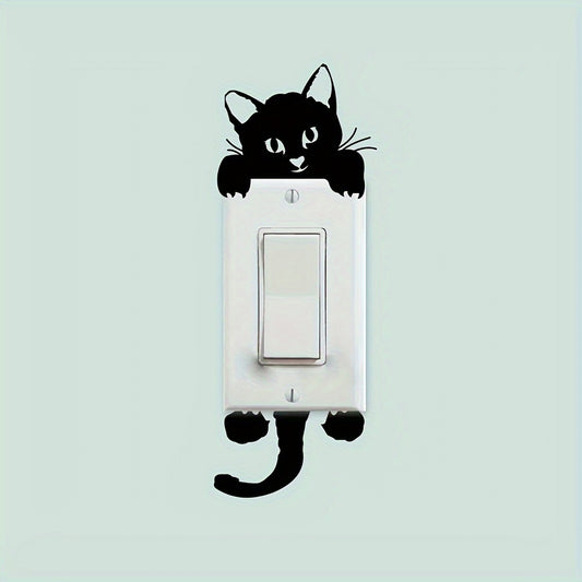 Cat Bedroom Switch Sticker Removable 3D Wall Sticker