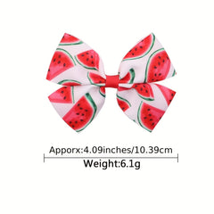 Watermelon Pattern Hair Clips Fruit Bow Hair Clips for Women Girls