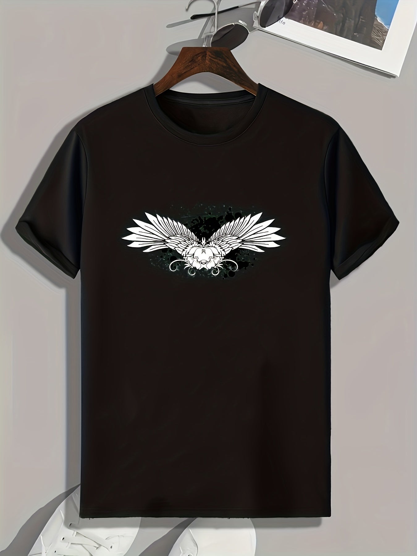 Wings Print Men's Graphic T shirt for Summer