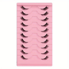 10 Pairs Fox Eye Lashes Winged End Manga Style Eyelashes