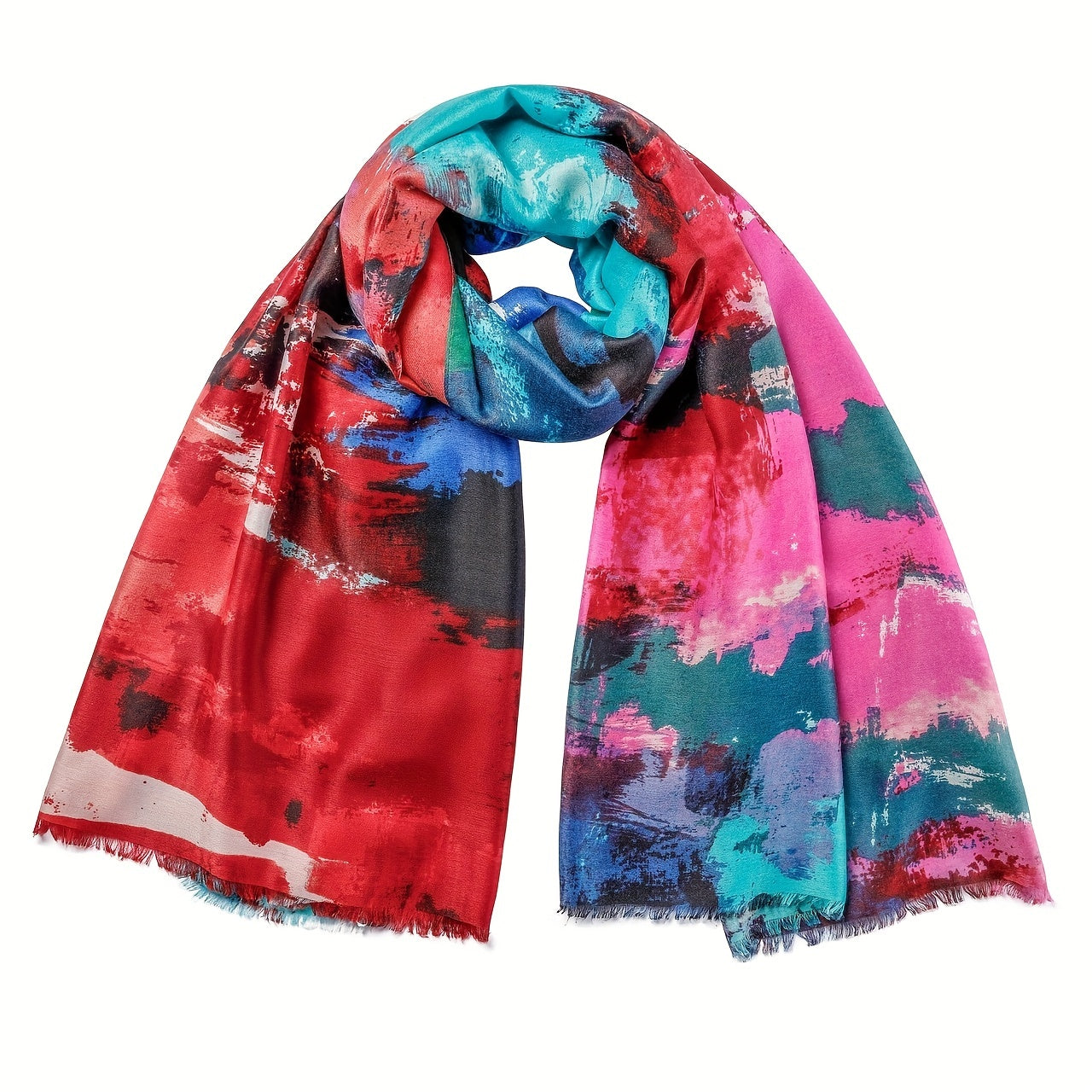 Geometric Print Bikini Wrap Scarf Boho Large Shawl