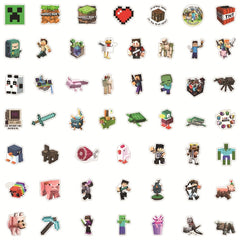 50pcs Pixel Square Series Stickers for Suitcase Notebook Water Cup