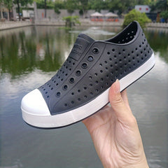 Women's Hollow Out Flat Shoes Round Toe Slip On Shoes